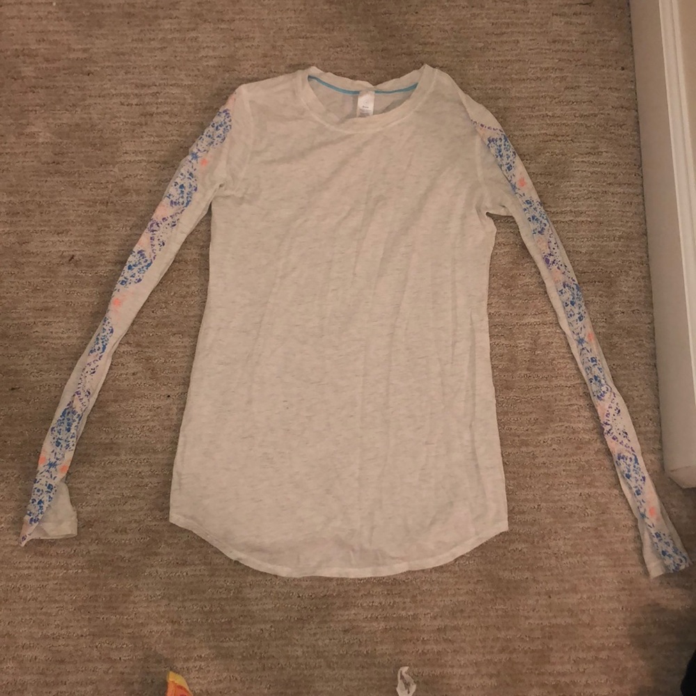 A long sleeve dry fit top